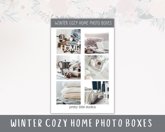 Winter Cozy Home Photo Boxes Sticker Sheets