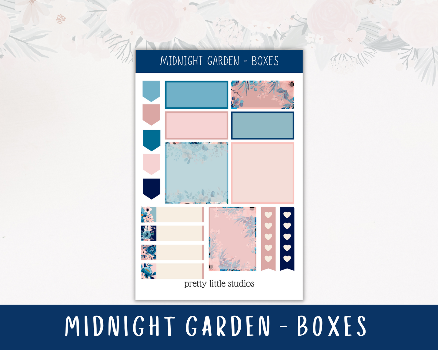 Midnight Garden Standard Vertical Happy Planner Classic Weekly Sticker Kit