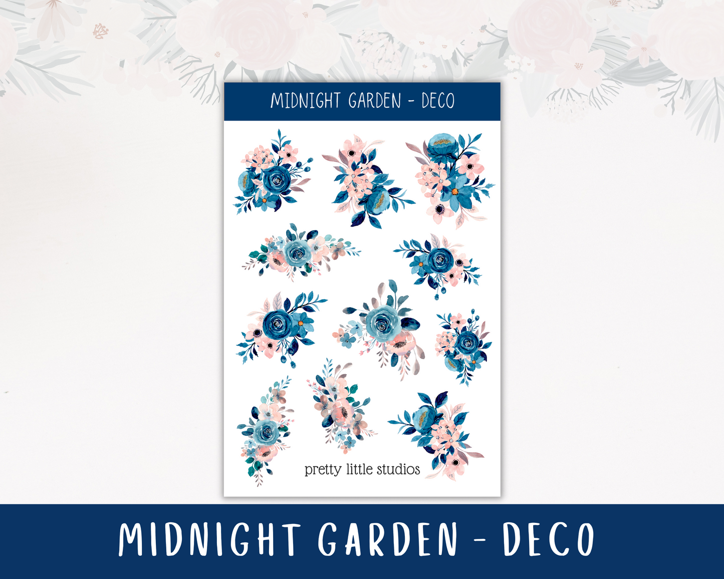 Midnight Garden Standard Vertical Happy Planner Classic Weekly Sticker Kit