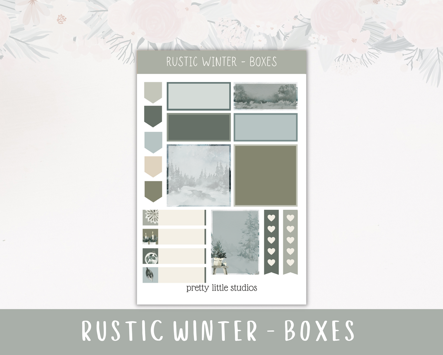 Rustic Winter Happy Planner Classic Standard Vertical Weekly Sticker Kit