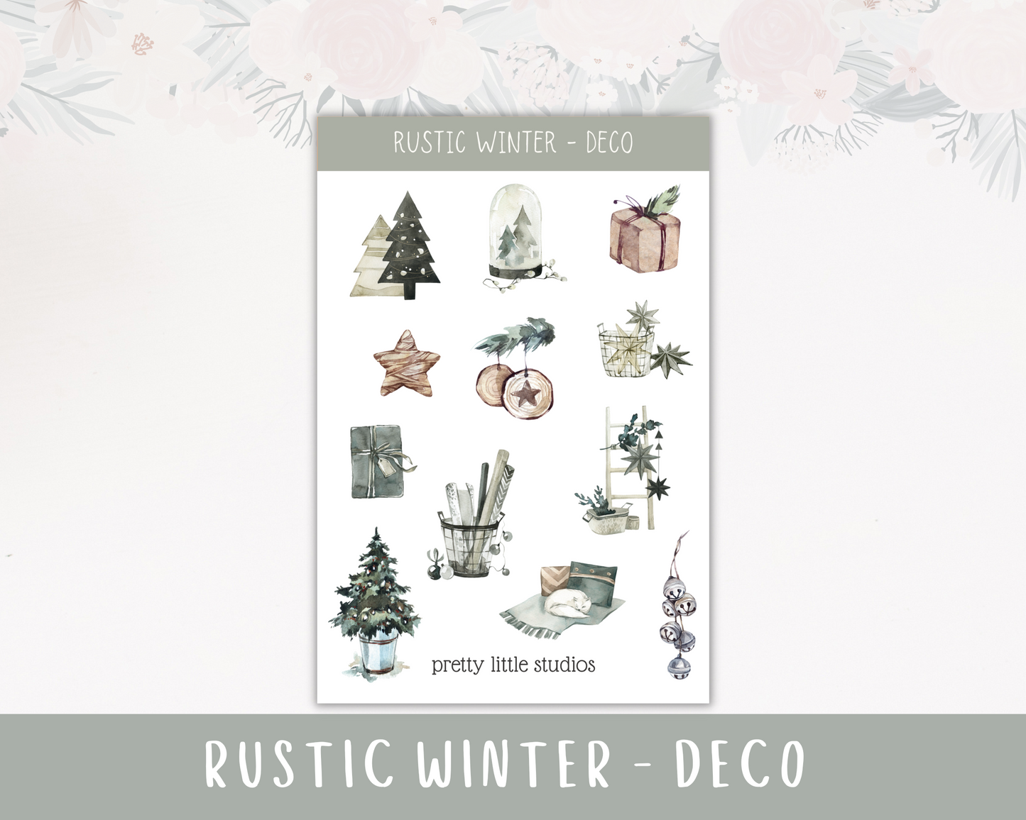 Rustic Winter Happy Planner Classic Standard Vertical Weekly Sticker Kit