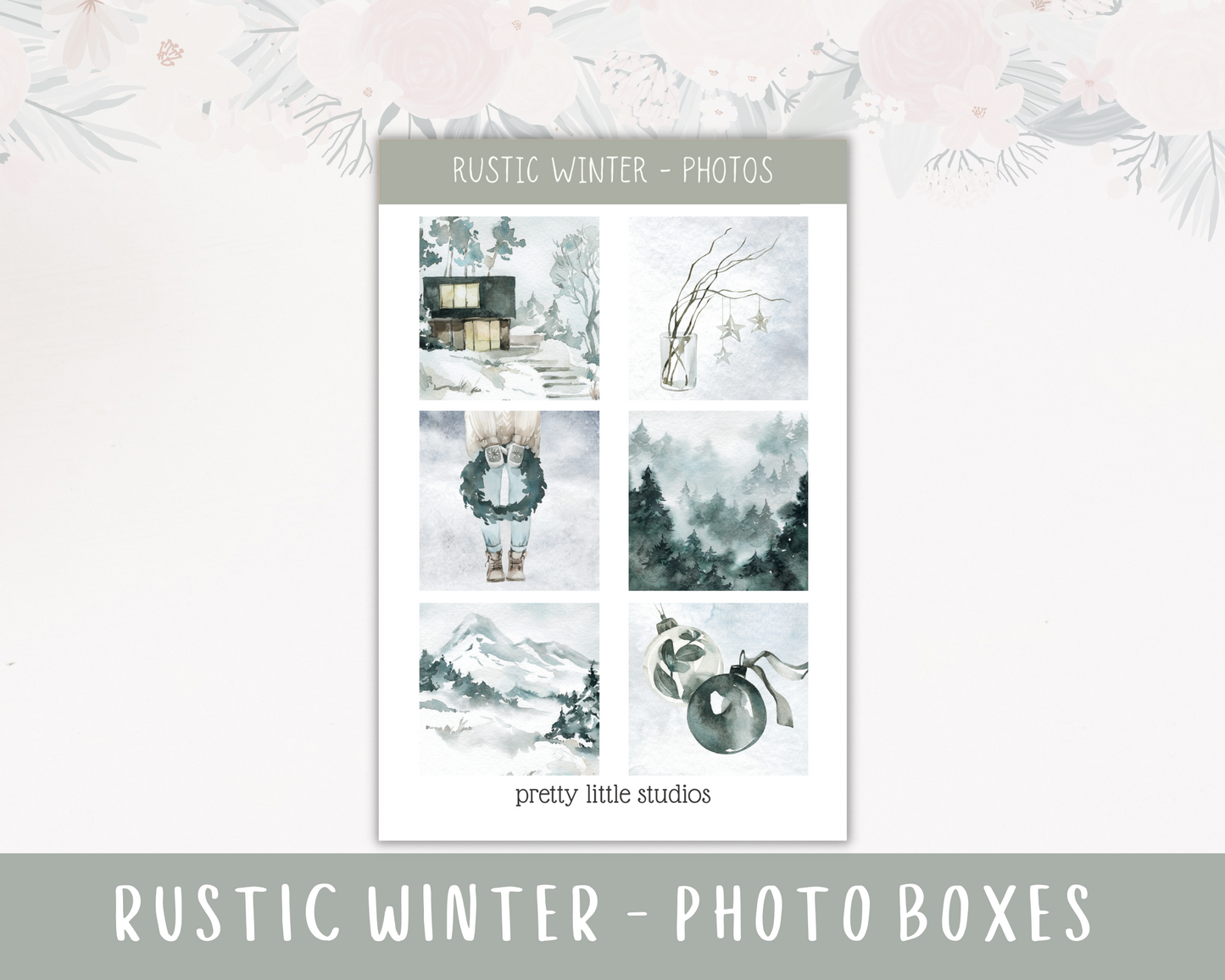 Rustic Winter Happy Planner Classic Standard Vertical Weekly Sticker Kit