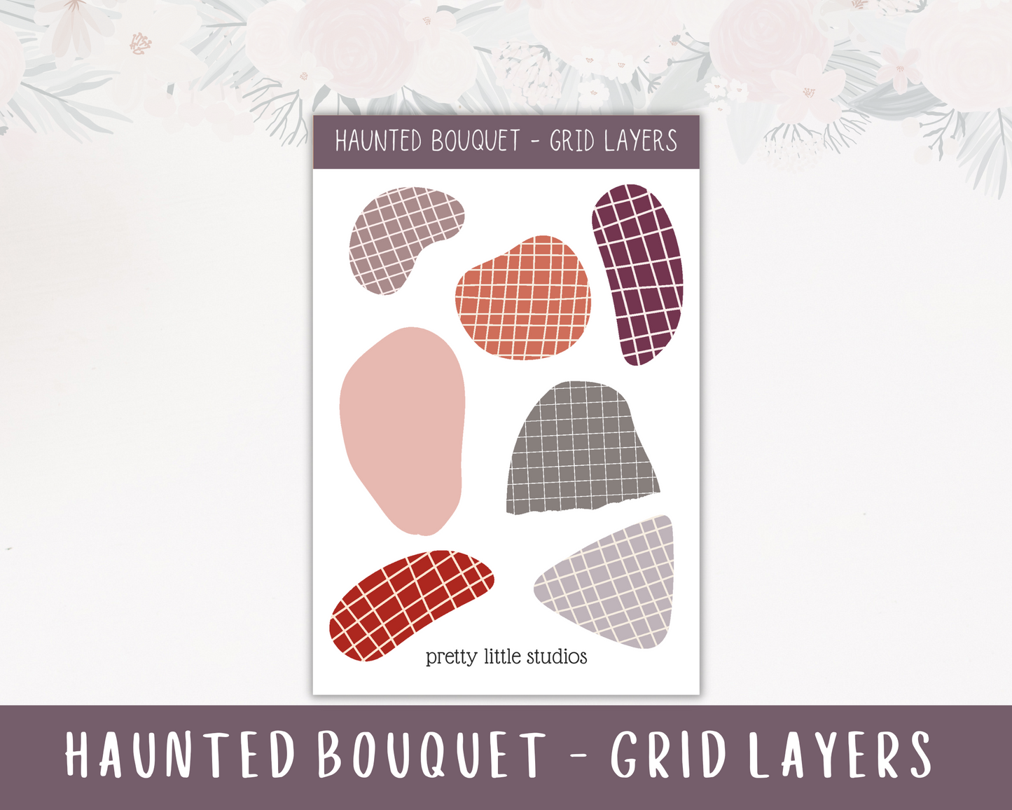 Haunted Bouquet Standard Vertical Happy Planner Sticker Kit