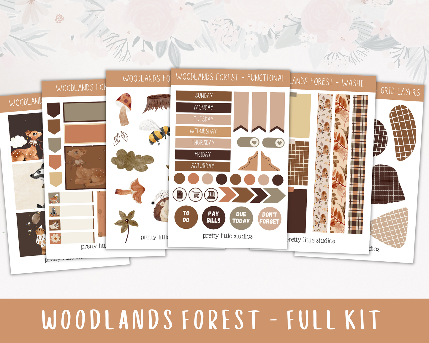 Woodlands Forest Happy Planner Sticker Kit