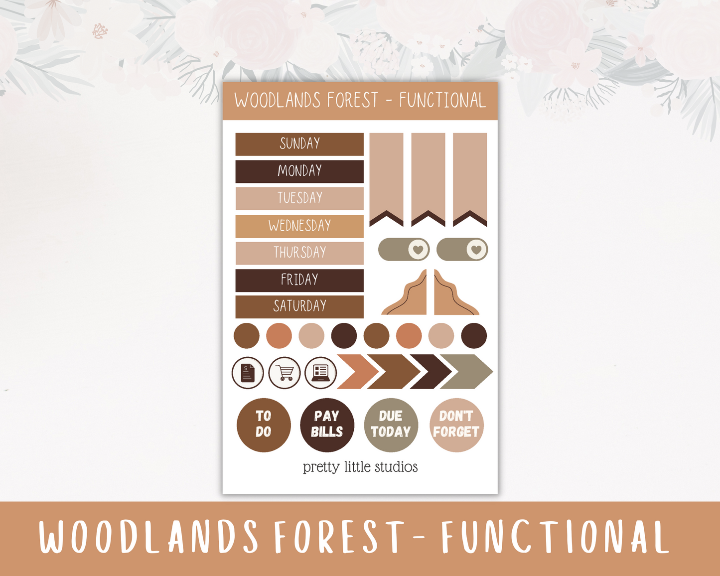 Woodlands Forest Happy Planner Sticker Kit