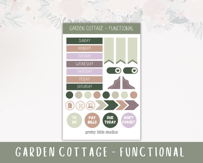 Garden Cottage Happy Planner Classic Standard Vertical Weekly Sticker Kit