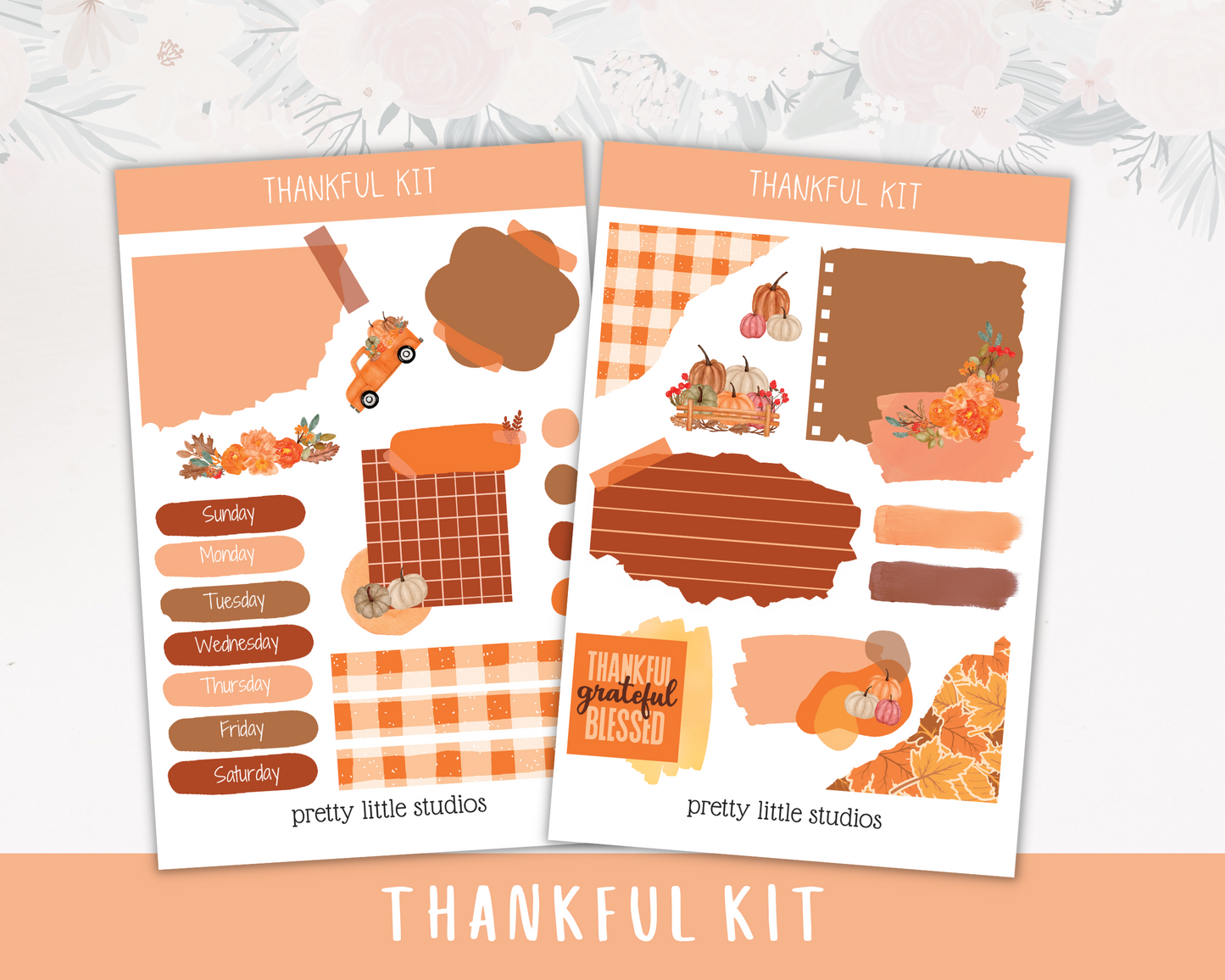 Thankful Mini Journal Sticker Kit