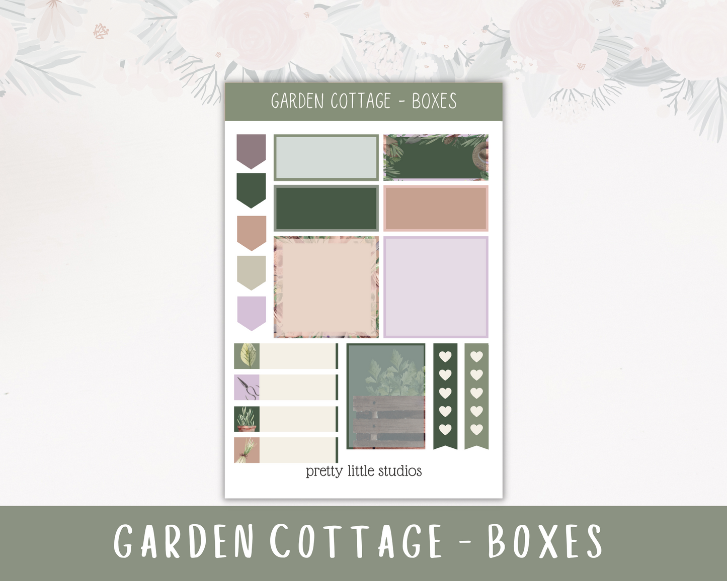 Garden Cottage Happy Planner Classic Standard Vertical Weekly Sticker Kit