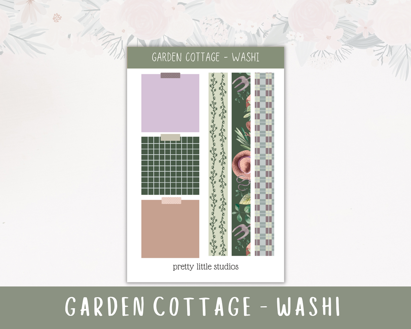 Garden Cottage Happy Planner Classic Standard Vertical Weekly Sticker Kit