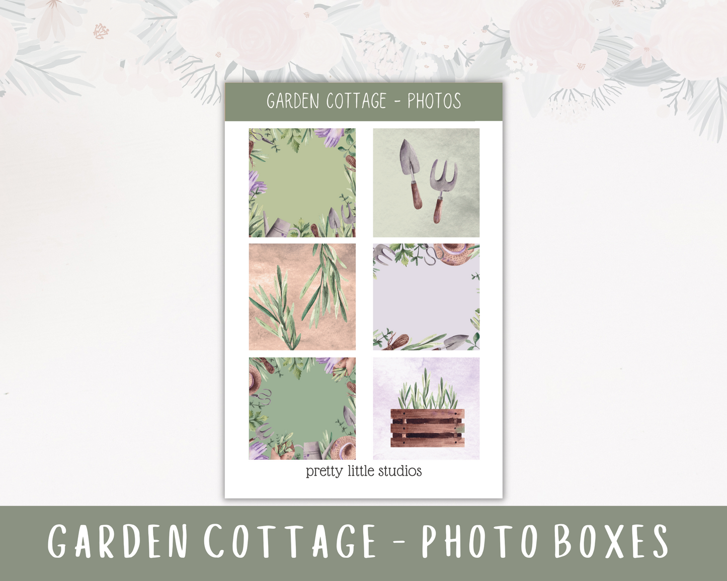 Garden Cottage Happy Planner Classic Standard Vertical Weekly Sticker Kit