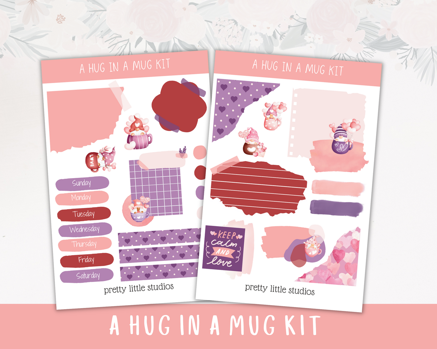 A Hug In A Mug Gnomes Valentine's Day Journaling Mini Kit