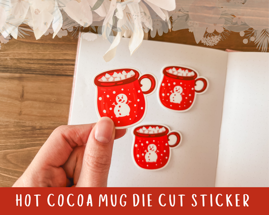 Hot Cocoa Mug Die Cut Sticker