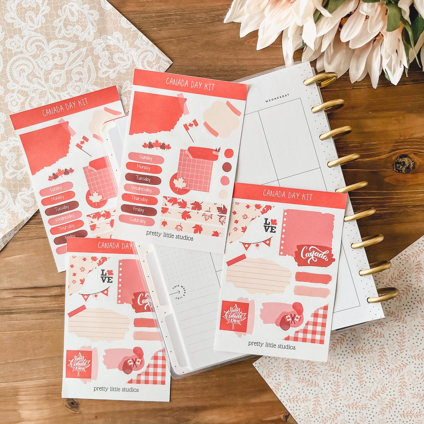 Canada Day Journaling Sticker Kit