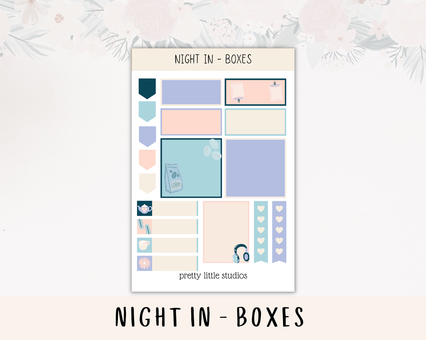 Night In Standard Vertical Happy Planner Classic Weekly Sticker Kit