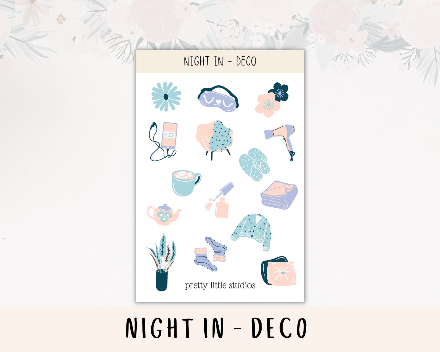 Night In Standard Vertical Happy Planner Classic Weekly Sticker Kit