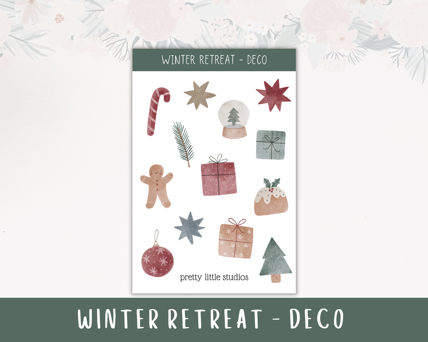 Winter Retreat Christmas Happy Planner Classic Standard Vertical Weekly Sticker Kit