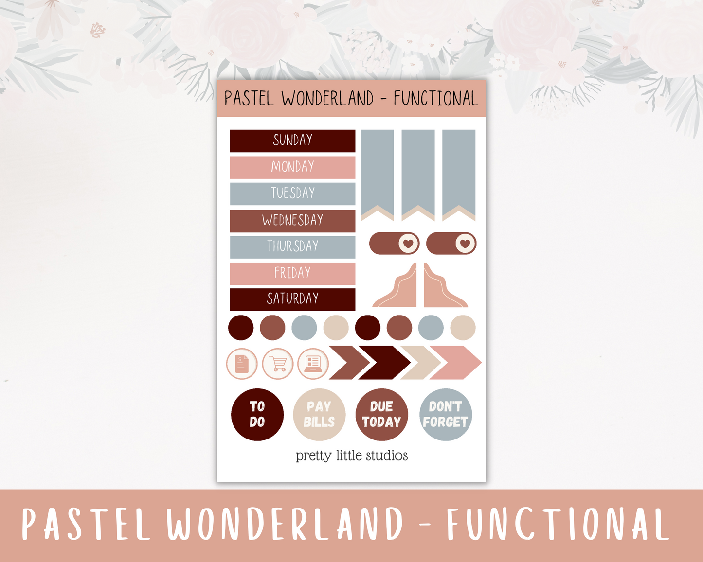 Pastel Wonderland Christmas Happy Planner Classic Standard Vertical Weekly Sticker Kit