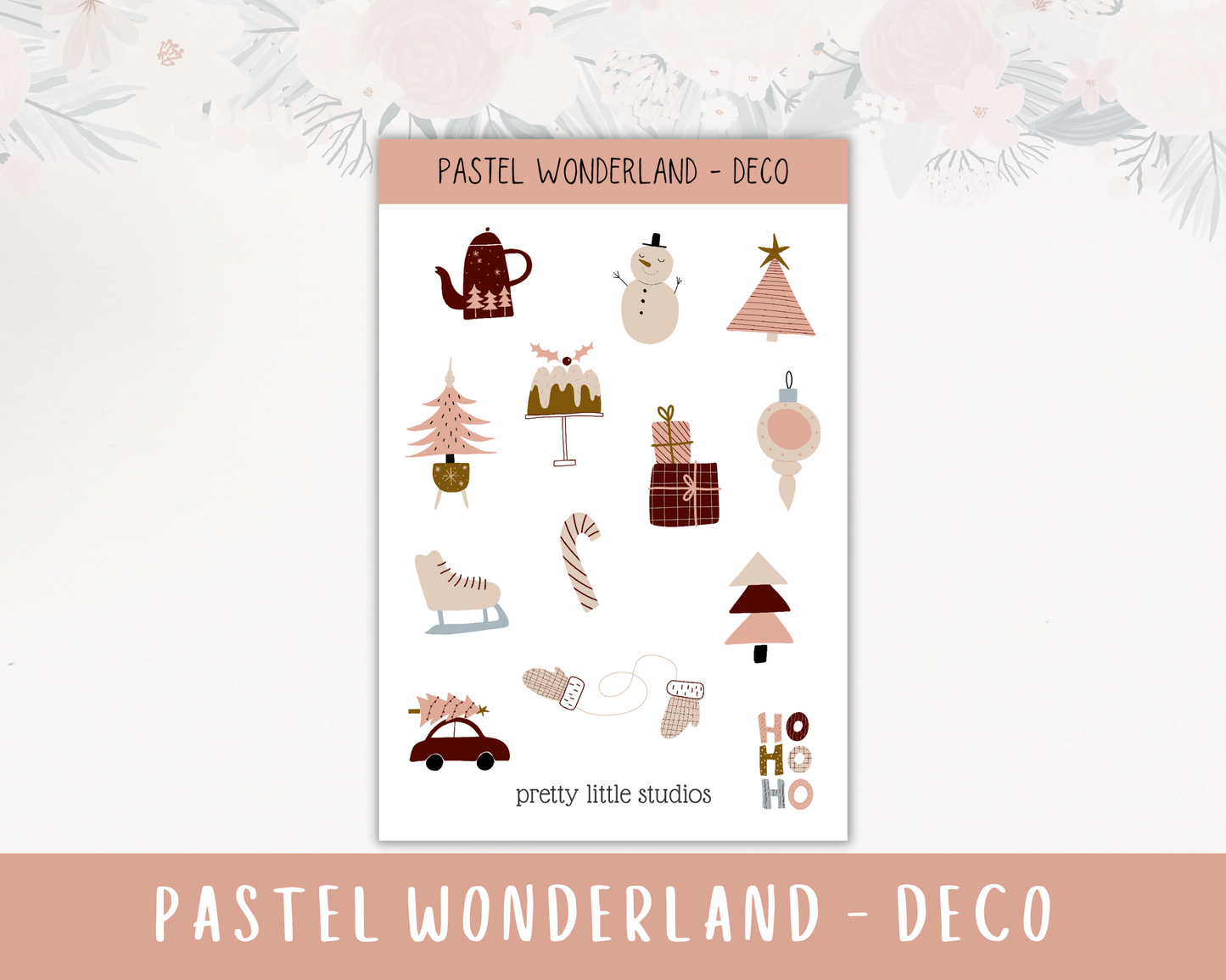 Pastel Wonderland Christmas Happy Planner Classic Standard Vertical Weekly Sticker Kit