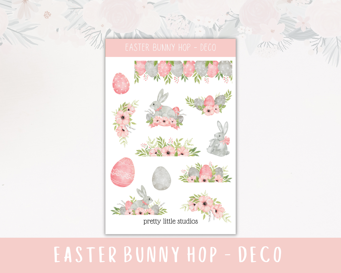 Easter Bunny Hop Standard Vertical Happy Planner Classic Weekly Sticker Kit