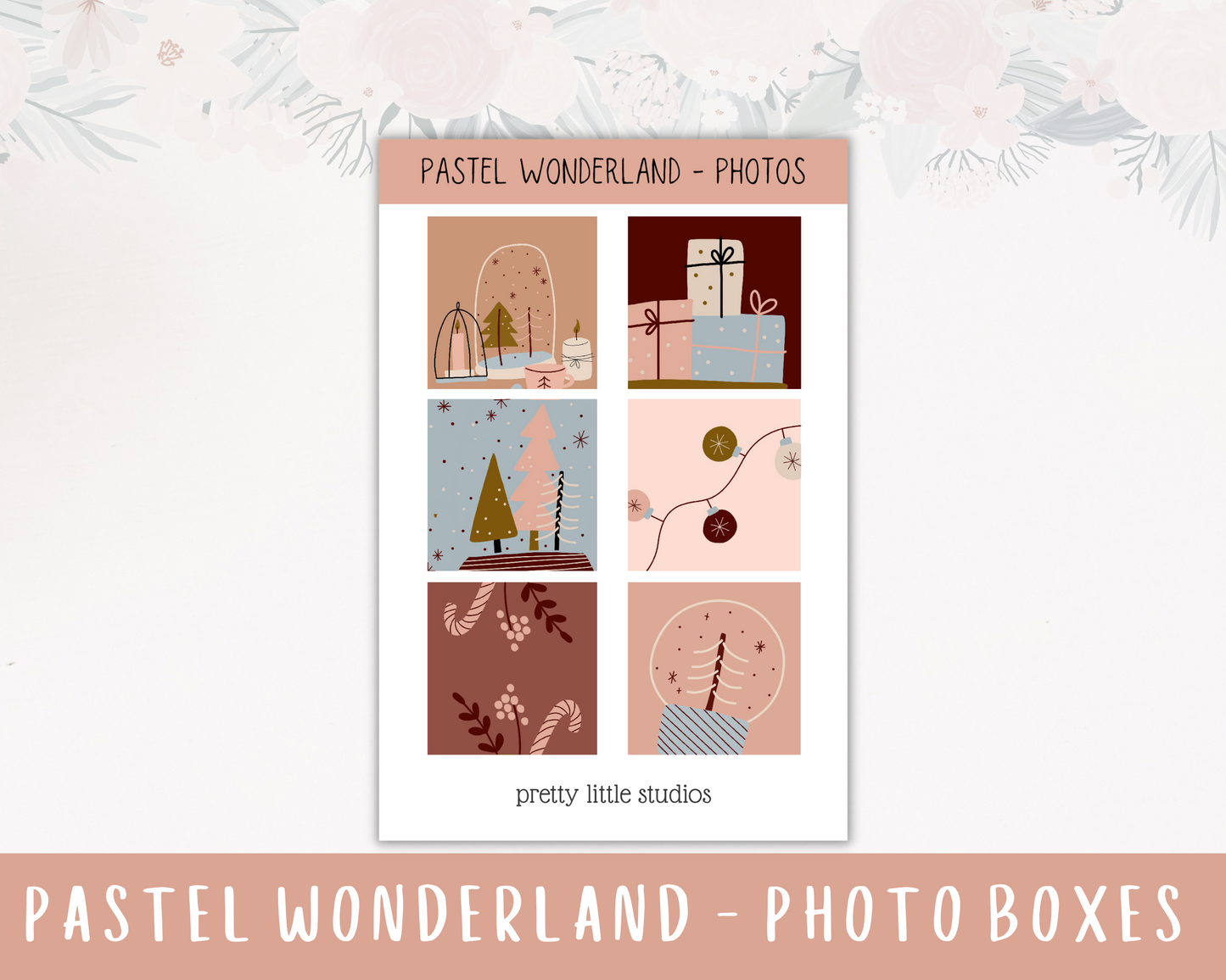 Pastel Wonderland Christmas Happy Planner Classic Standard Vertical Weekly Sticker Kit
