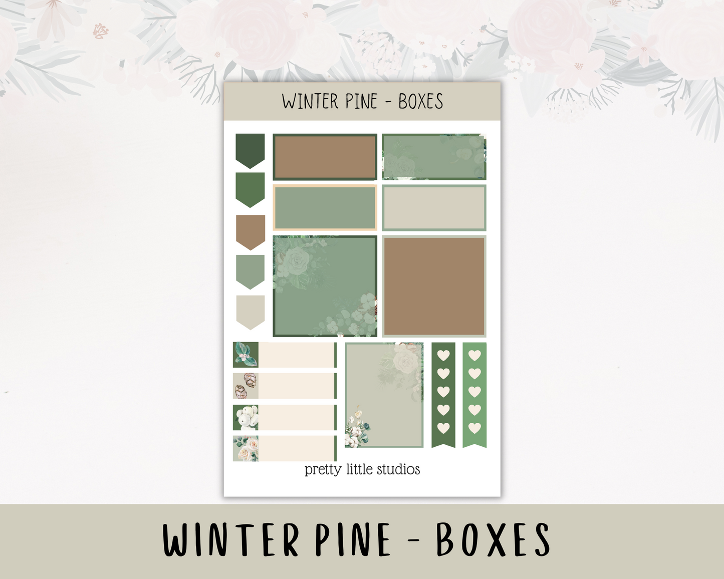 Winter Pine Happy Planner Classic Standard Vertical Weekly Sticker Kit