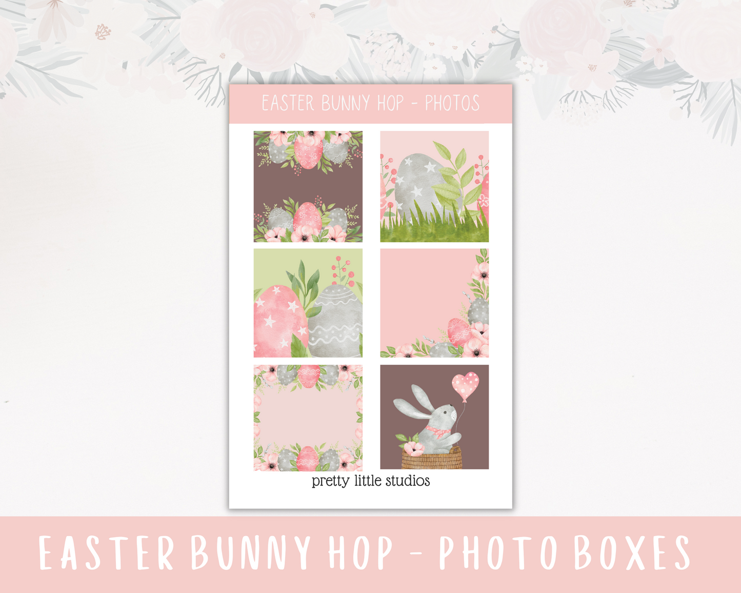 Easter Bunny Hop Standard Vertical Happy Planner Classic Weekly Sticker Kit