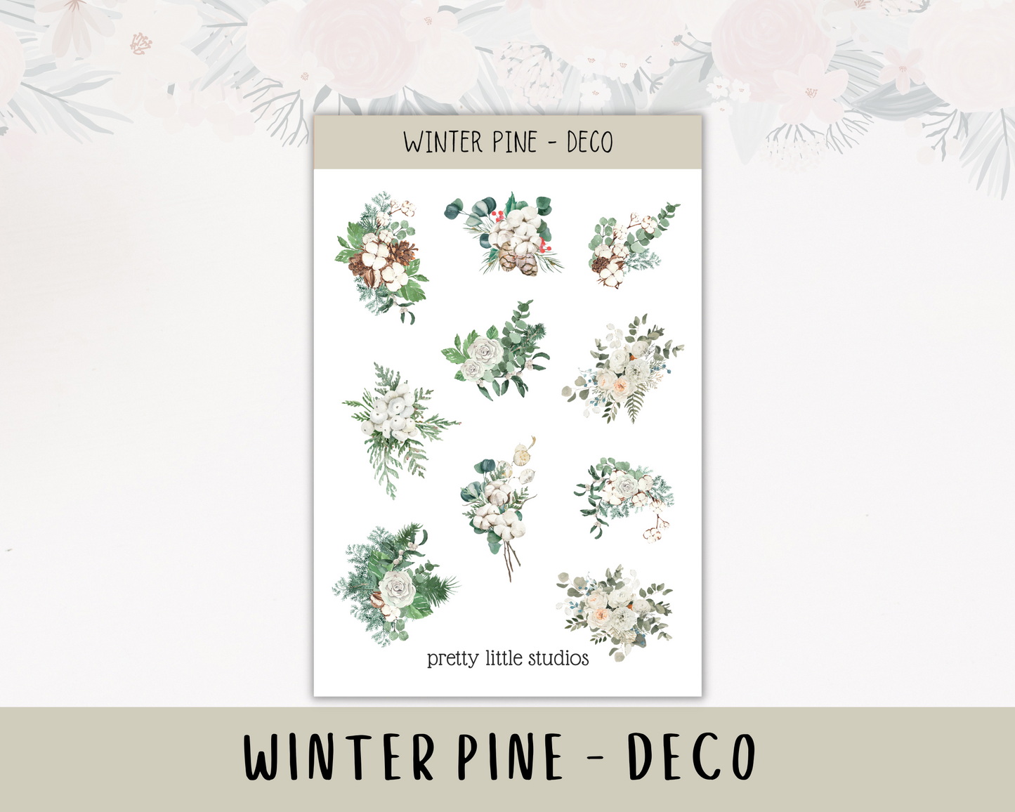 Winter Pine Happy Planner Classic Standard Vertical Weekly Sticker Kit