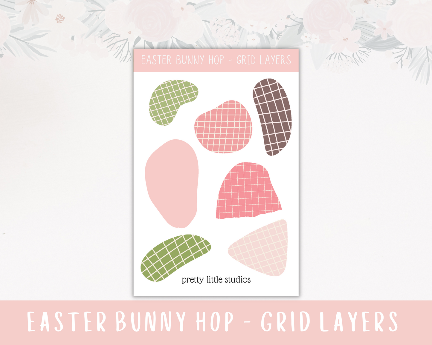 Easter Bunny Hop Standard Vertical Happy Planner Classic Weekly Sticker Kit