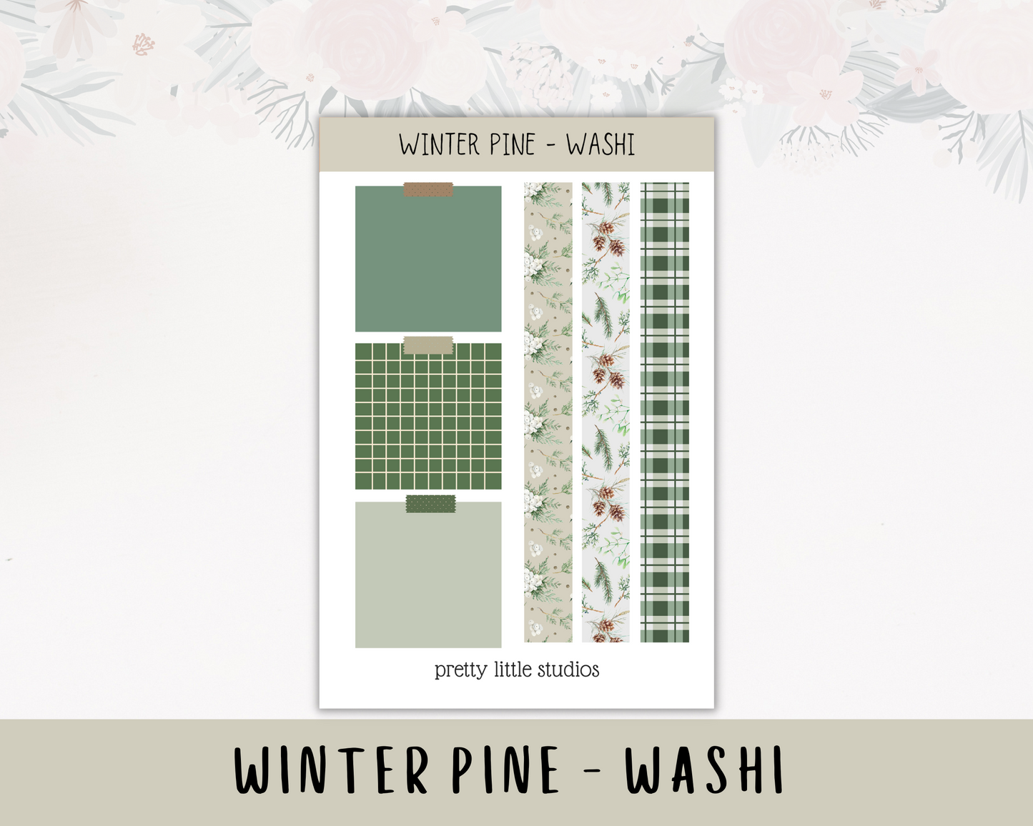 Winter Pine Happy Planner Classic Standard Vertical Weekly Sticker Kit