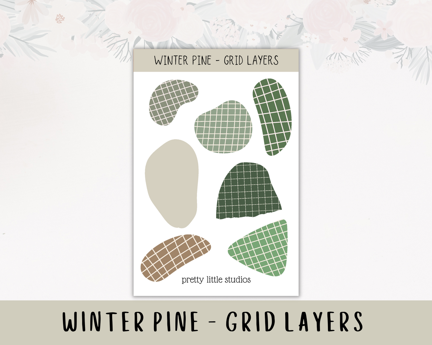 Winter Pine Happy Planner Classic Standard Vertical Weekly Sticker Kit