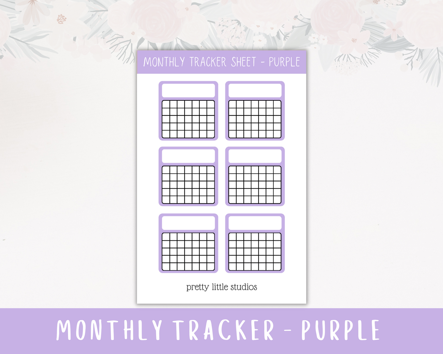 Monthly Tracker Sticker Sheet - Bullet Journal Stickers - Planner Stickers - Habit Tracker Sticker - Functional Stickers - Habit Trackers