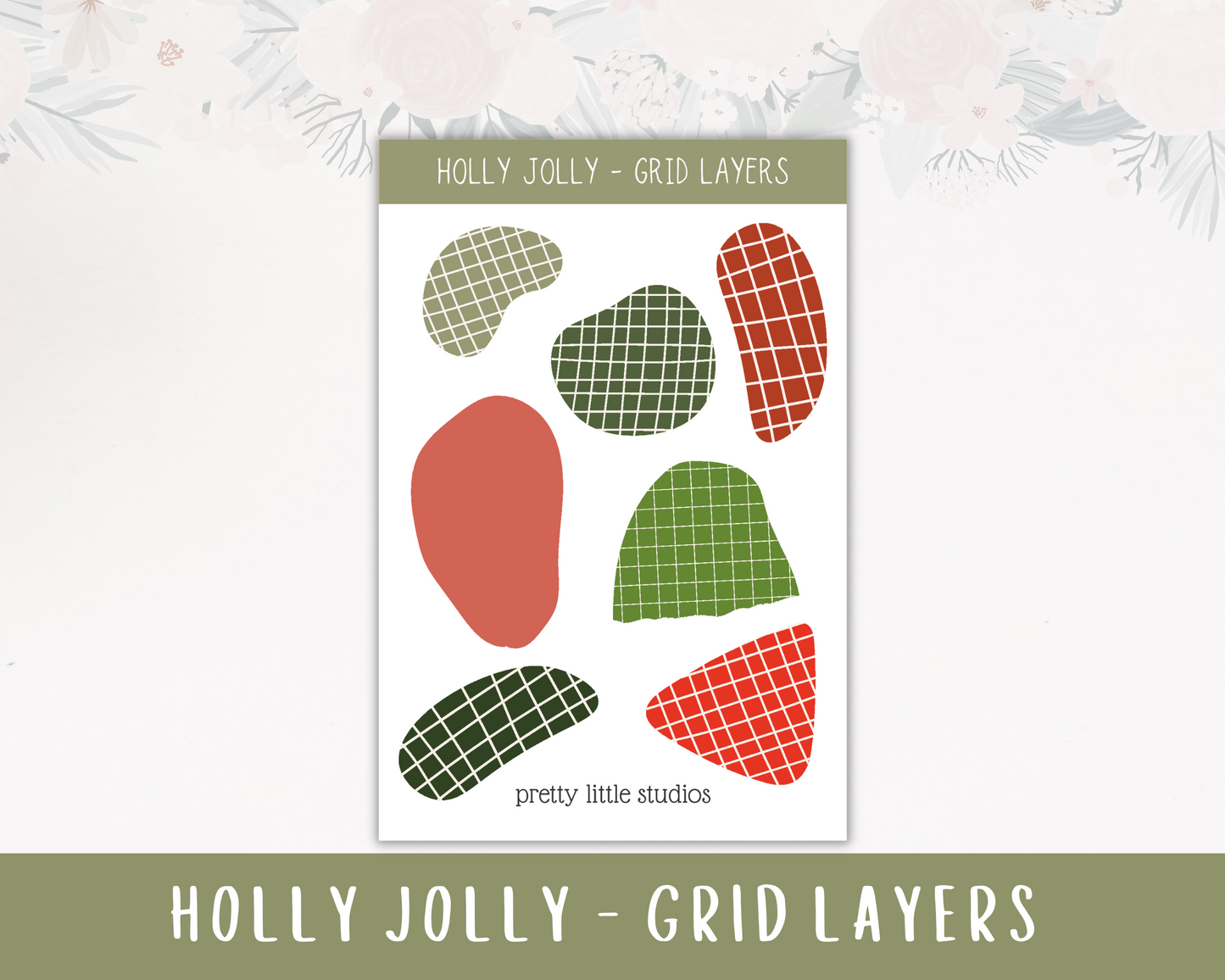 Holly Jolly Christmas Happy Planner Classic Standard Vertical Weekly Sticker Kit