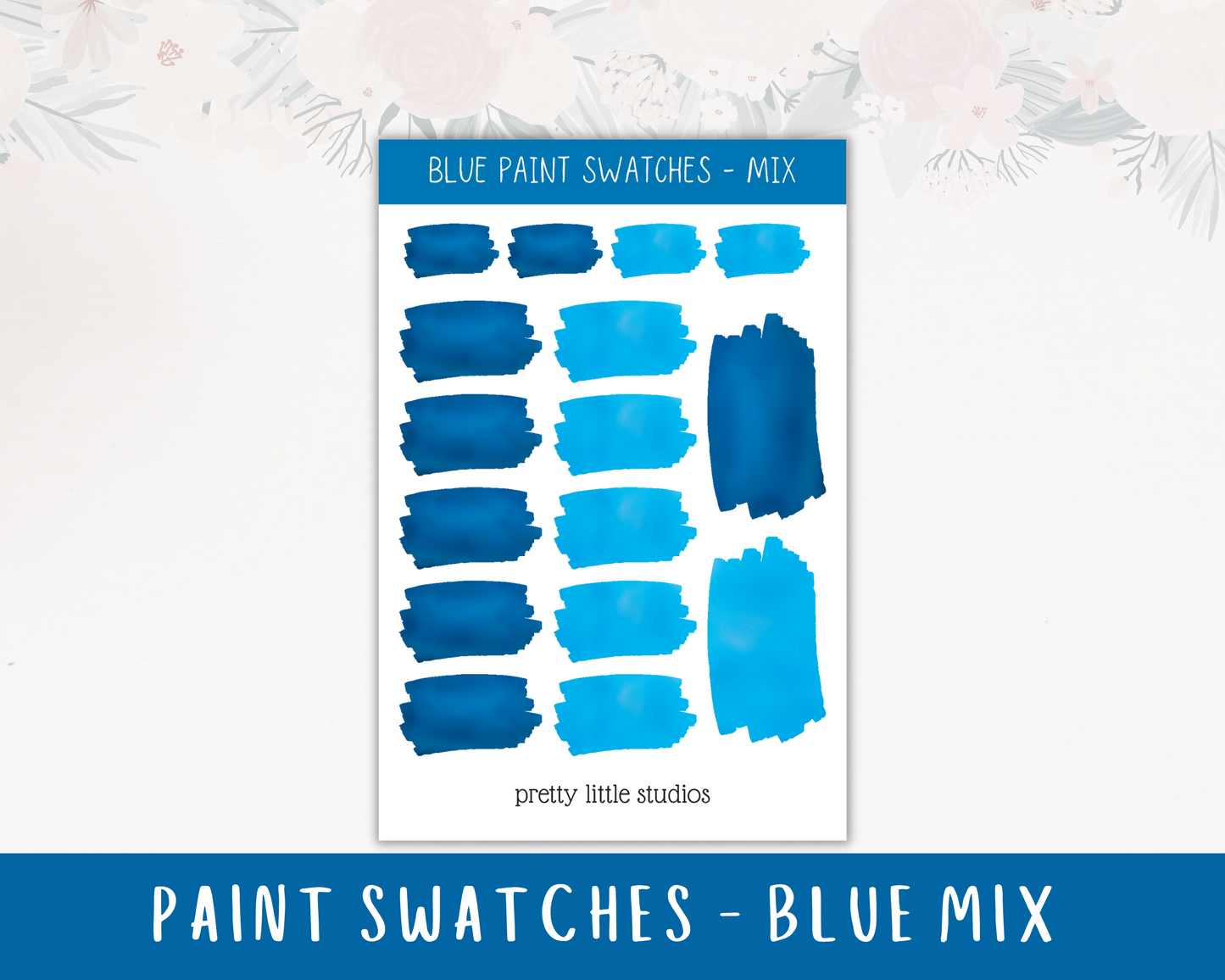 Blue Paint Swatches Stickers