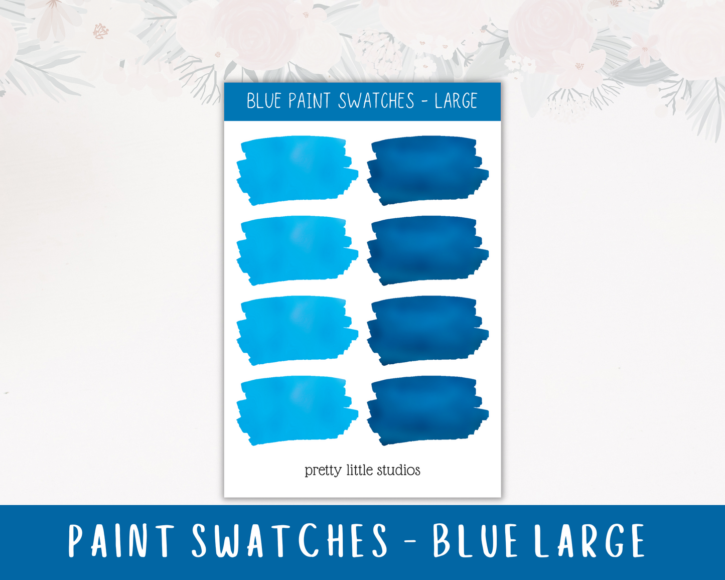 Blue Paint Swatches Stickers