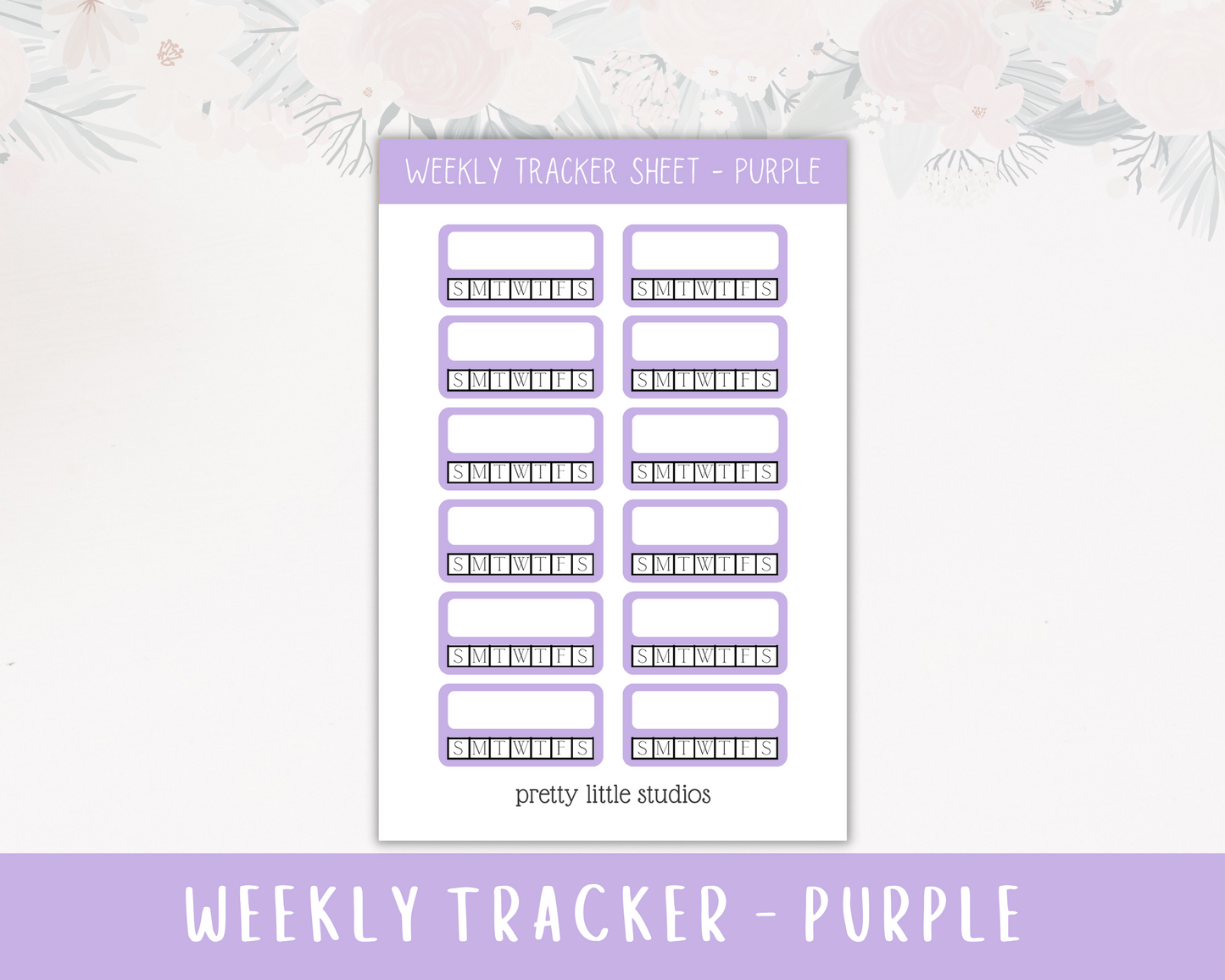 Weekly Tracker Sticker Sheet - Bullet Journal Stickers - Planner Stickers - Habit Tracker Sticker - Functional Stickers - Habit Trackers