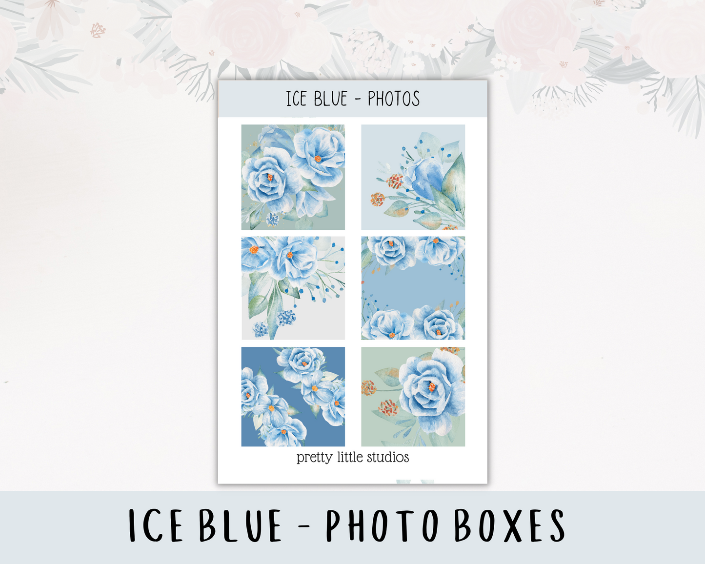 Ice Blue Happy Planner Classic Standard Vertical Weekly Sticker Kit