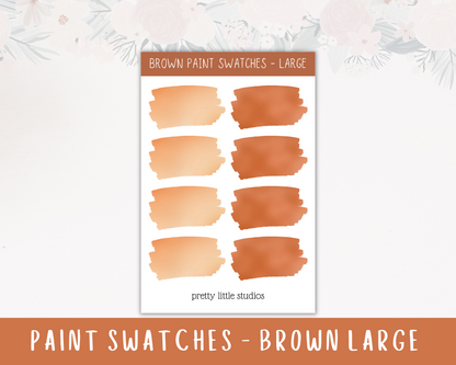 Brown Paint Swatches Stickers
