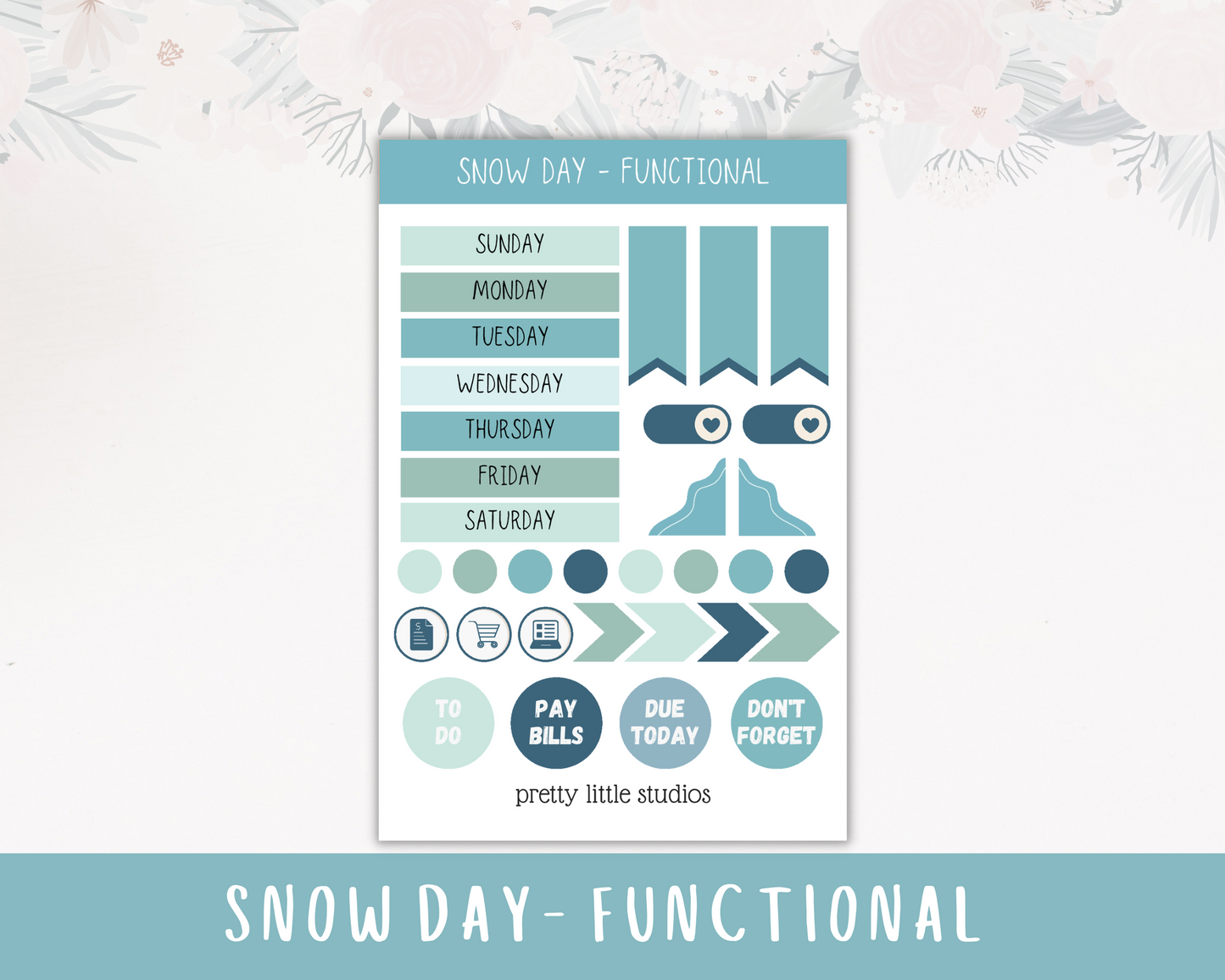 Snow Day Happy Planner Classic Standard Vertical Weekly Sticker Kit