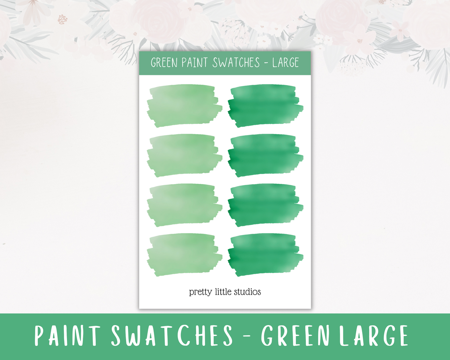 Green Paint Swatches Stickers