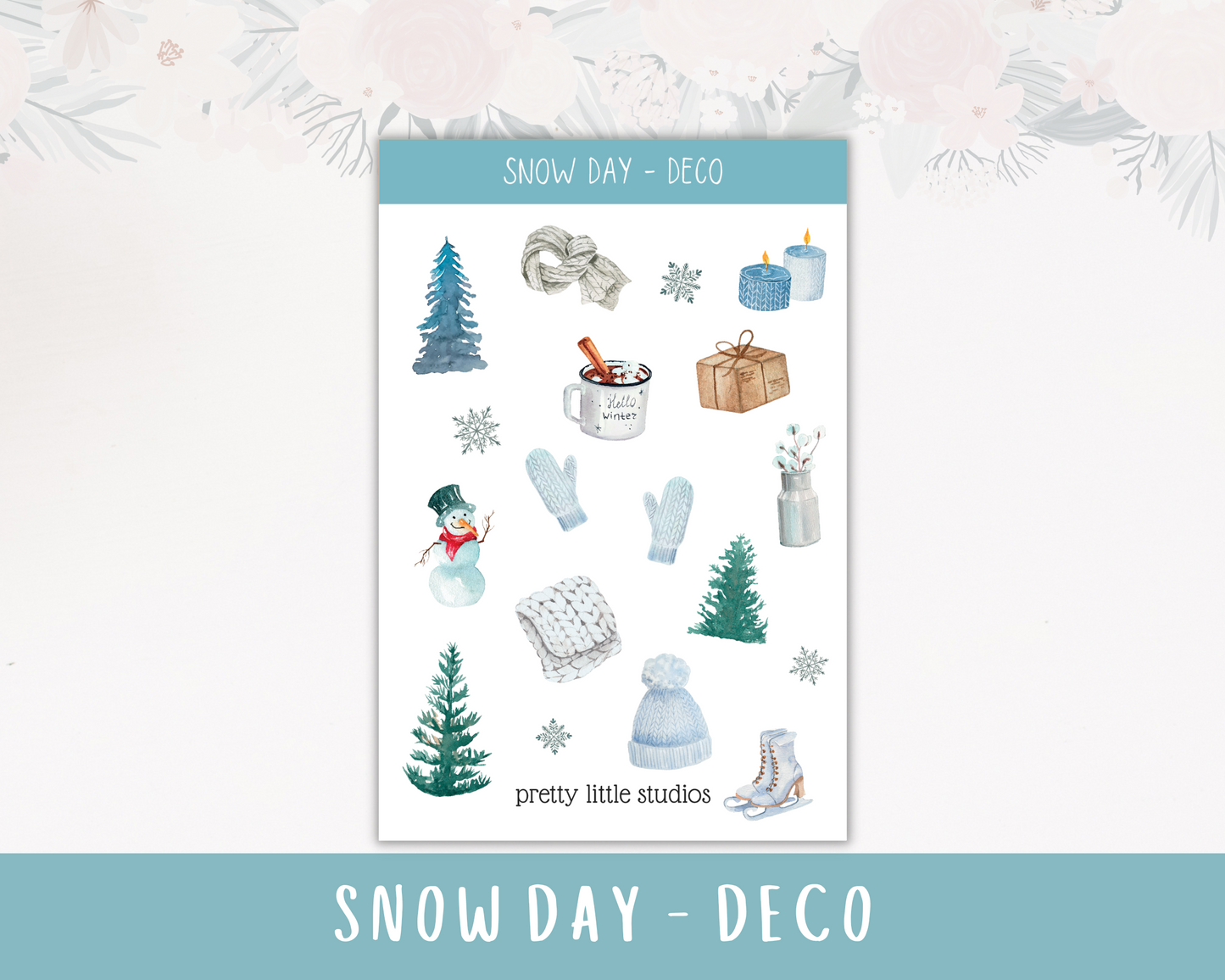 Snow Day Happy Planner Classic Standard Vertical Weekly Sticker Kit