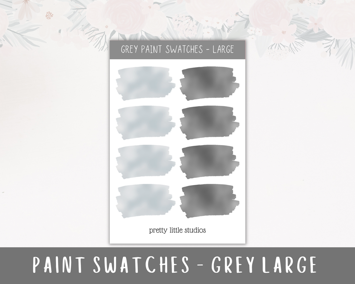 Grey Paint Swatches Stickers