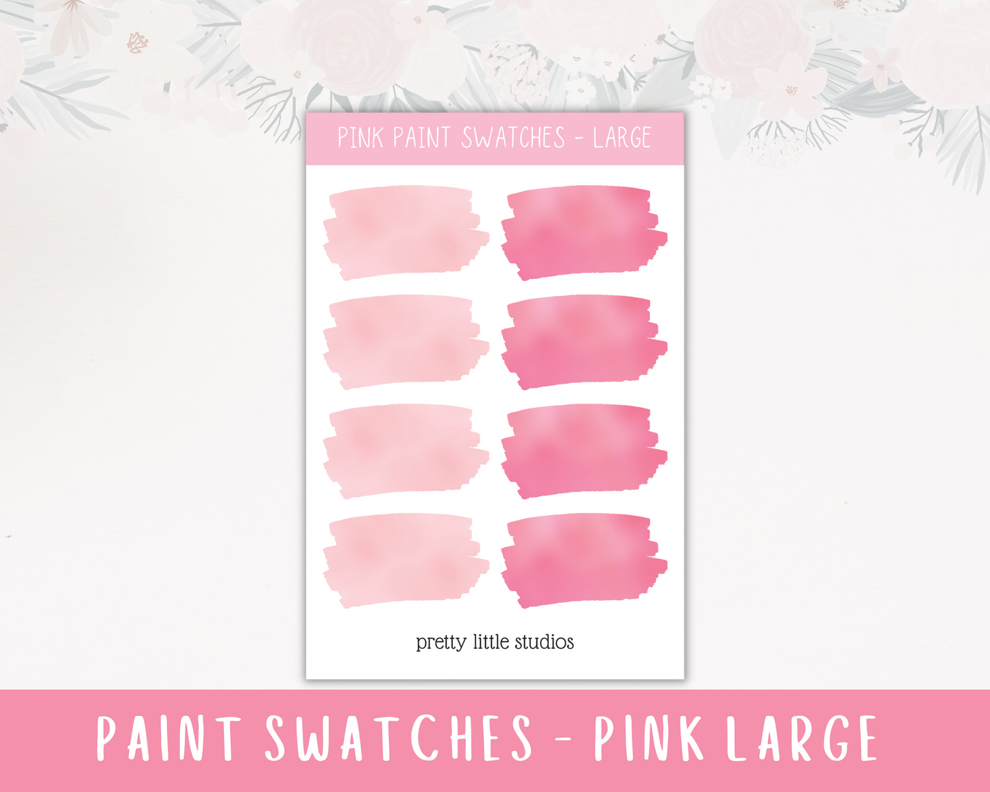 Pink Paint Swatches Stickers