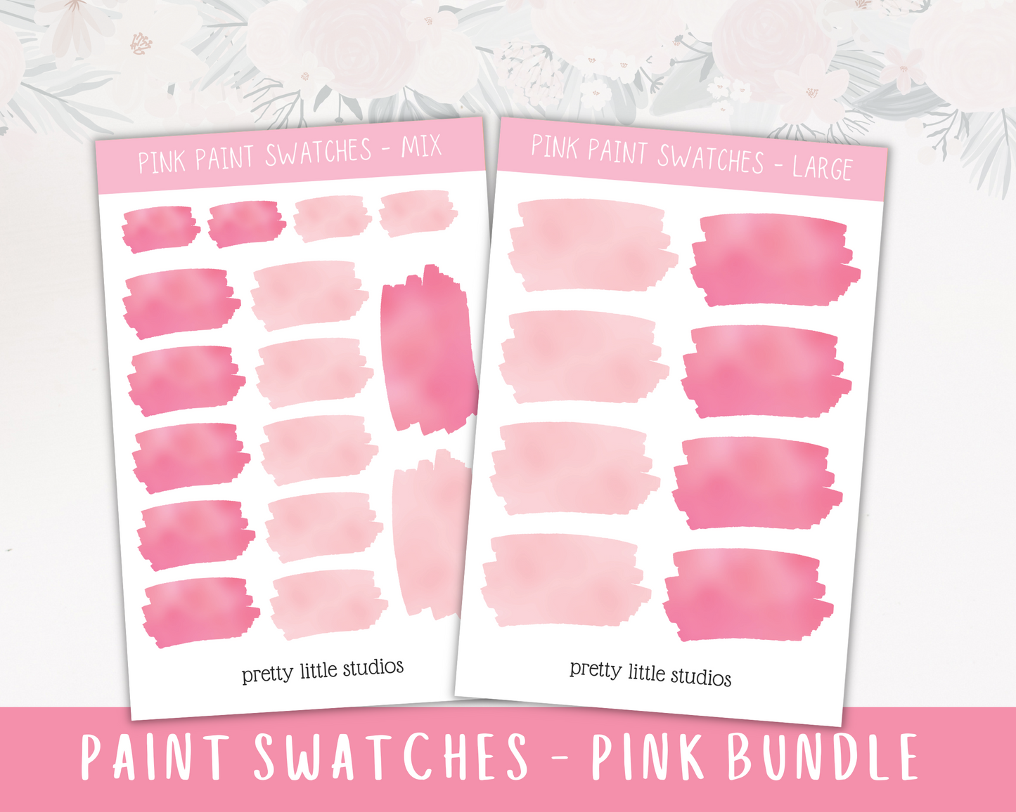 Pink Paint Swatches Stickers