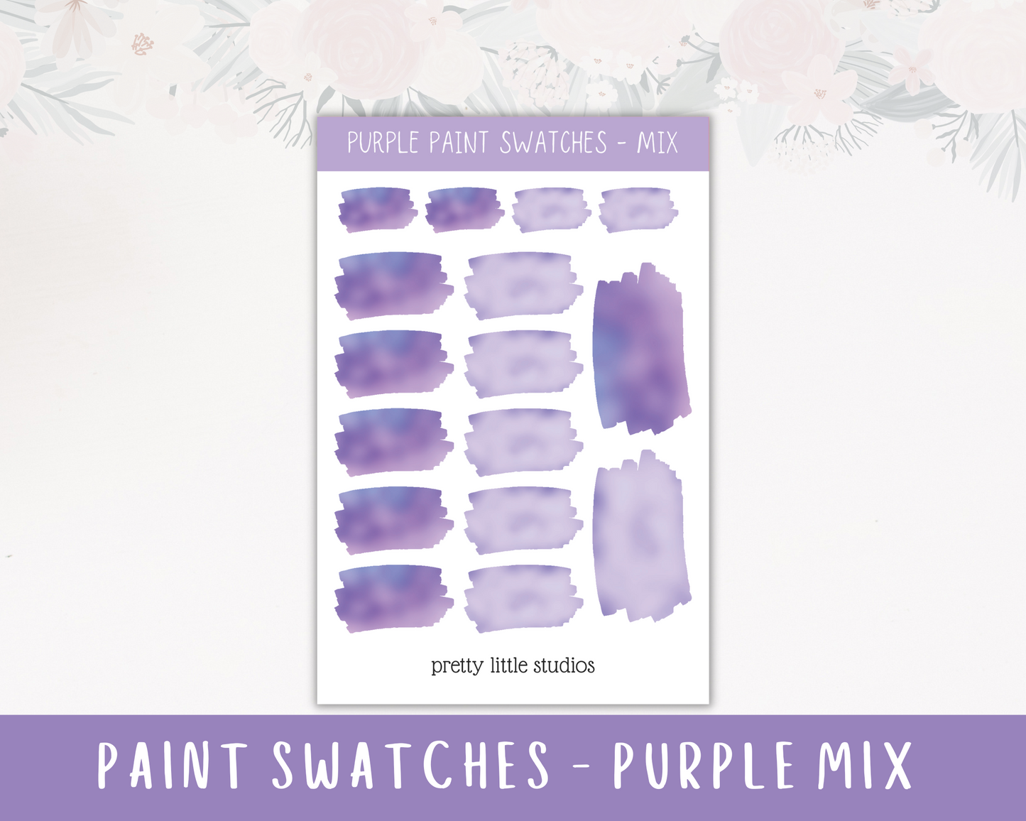 Purple Paint Swatches Stickers