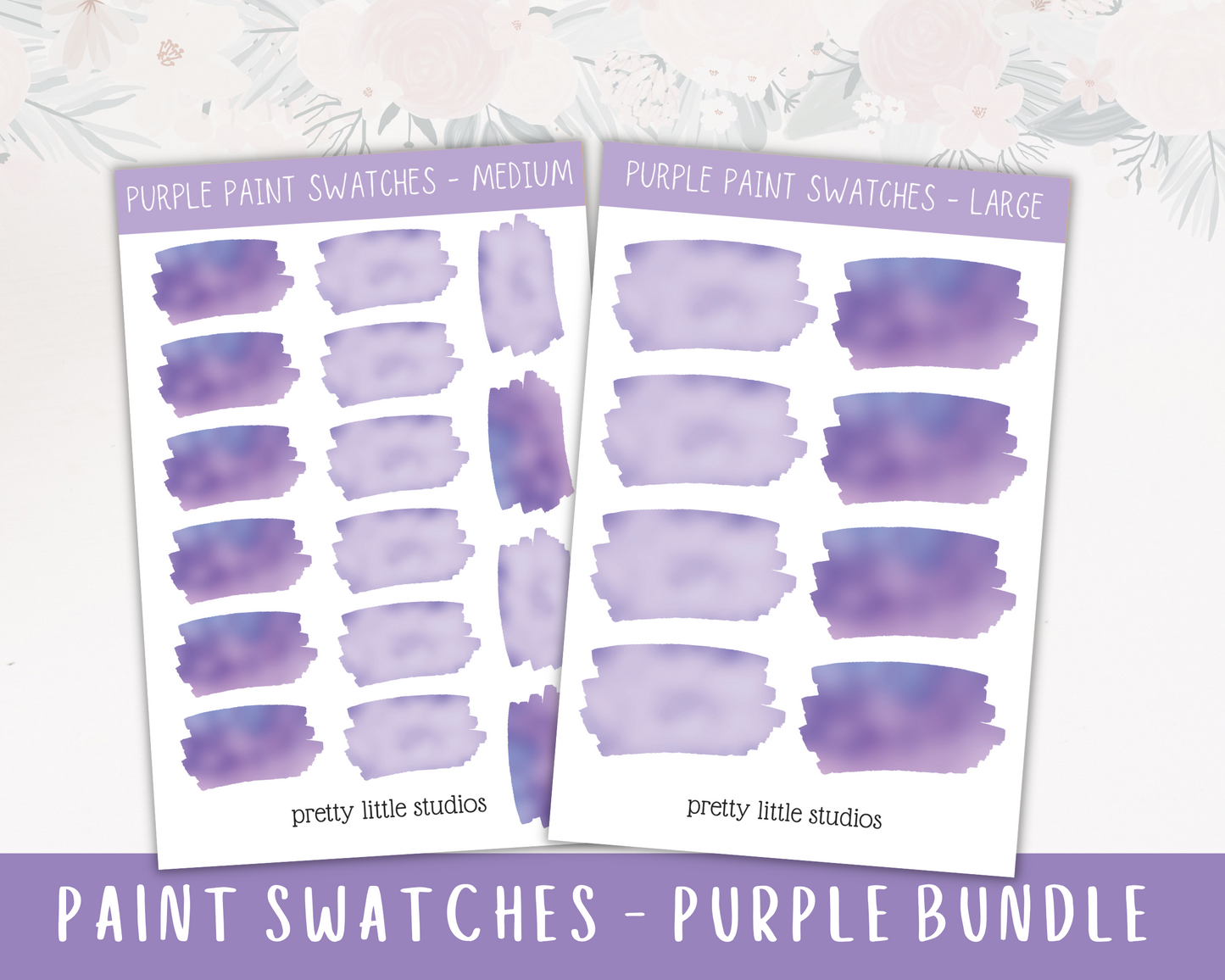 Purple Paint Swatches Stickers