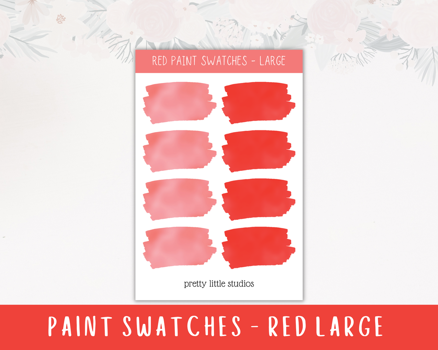 Red Paint Swatches Stickers