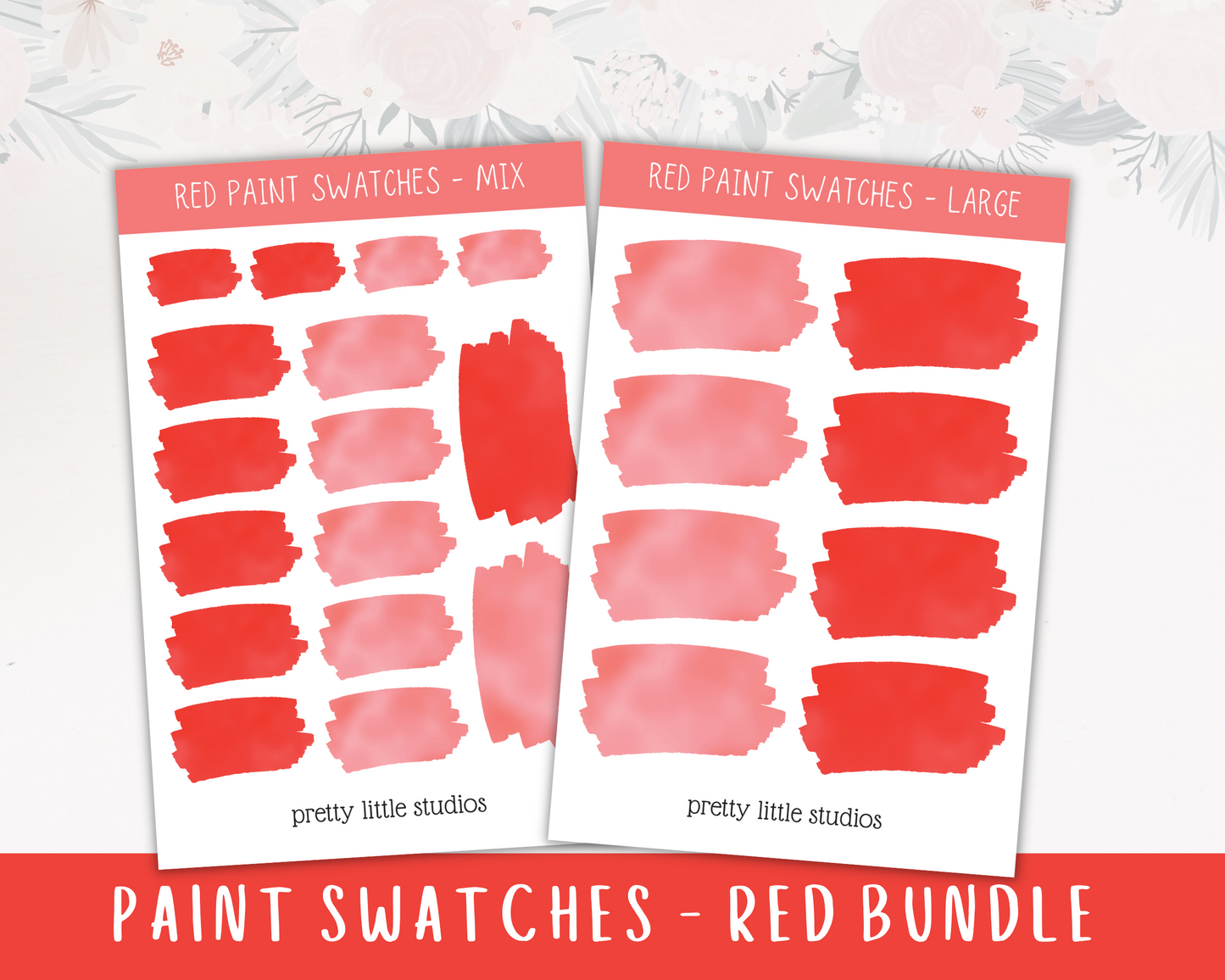 Red Paint Swatches Stickers