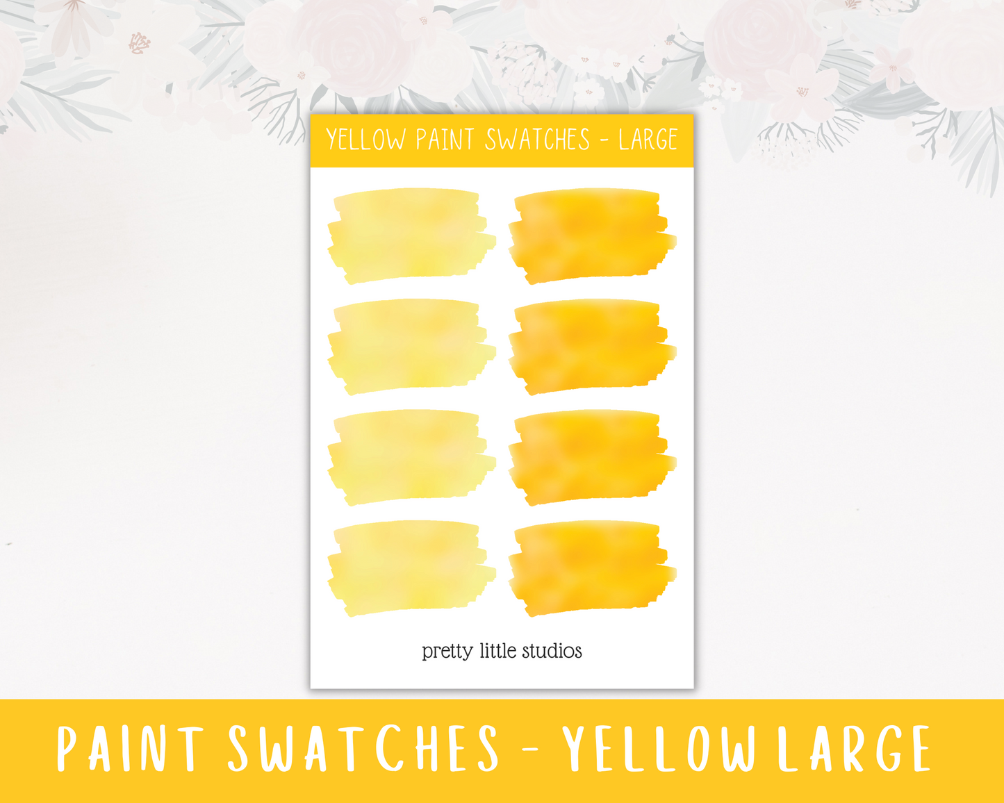 Yellow Paint Swatches Stickers