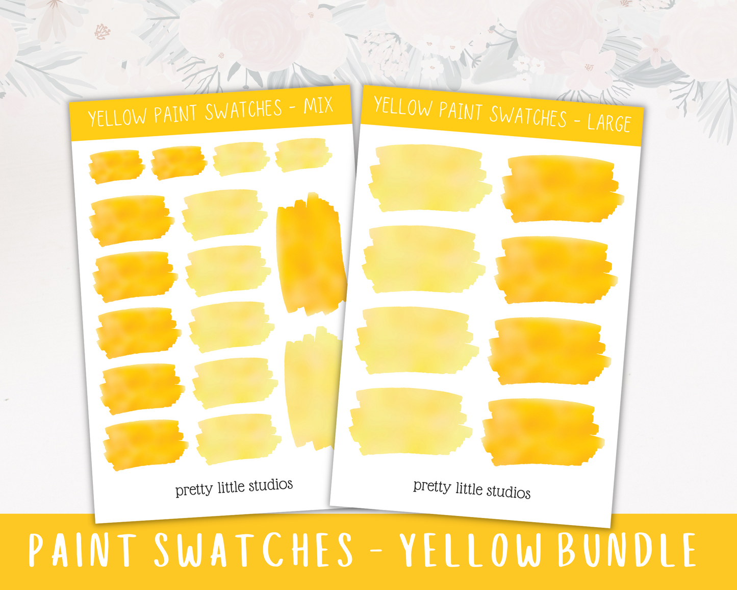 Yellow Paint Swatches Stickers