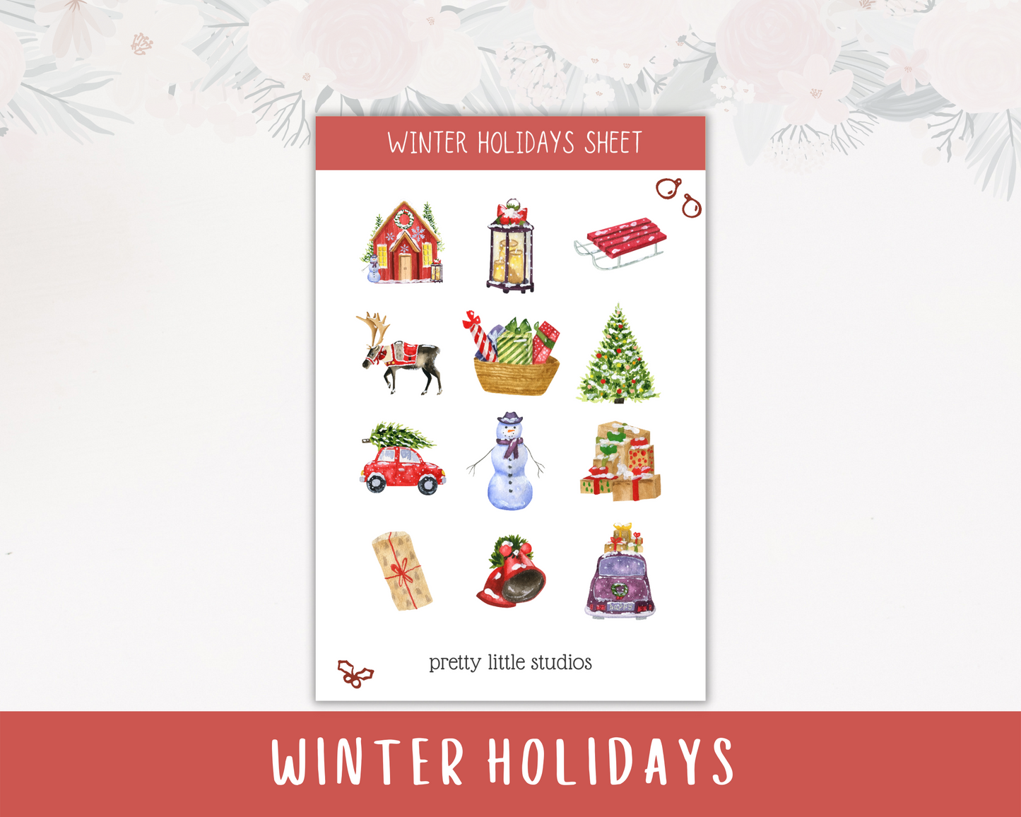 Winter Holidays Christmas Decorative Sticker Sheets